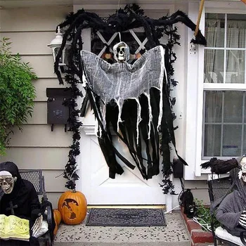 Halloween Dekorácie, Rekvizity Lebky Gázy Visí Ghost Strašidelný Dom Dverách Domov Ozdoby Halloween Vonku Na Dvore Strom Decor