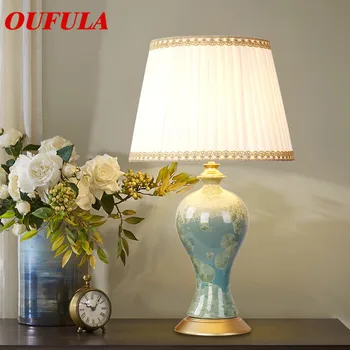 SOFEINA Keramické Stolové Lampy, Mosadz Stôl Svetlá Luxusné Moderné pre Foyer Obývacia Izba Office Tvorivé Spálňa Hoteli
