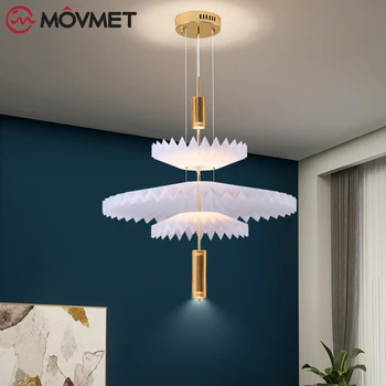 Domov LED Moderný Prívesok Svetlá Akryl Luster Dekoratívne Lampy Nordic Štýl Strop Pre Obývacia Izba Vnútorné