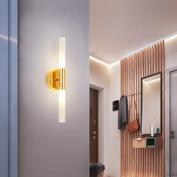 Luster Nordic LED Nástenné Svietidlo Spálňa, Nočné Lampy, Obývacia Izba Pozadí Steny Uličkou Osvetlenie Moderná Kúpeľňa Zrkadlo Headtligh
