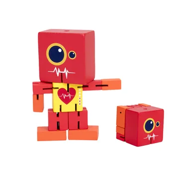 Drevené Výraz Stavebné Bloky Magic Cube Tvorivé Deformácie Robot Montessori Drevené Puzzle Vzdelávacích Hračiek, Ako Sa Zbaviť Stresu