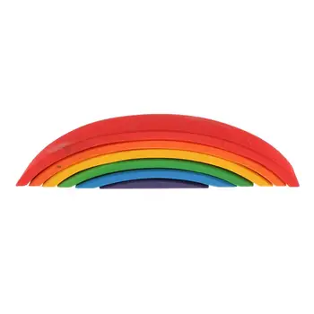Drevené Rainbow Bloky Stavebné Bloky Hračka Hniezdenie Krásna Hračka Pre Batoľatá