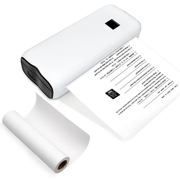 A4 Prenosné Tlačiarne Tepelná Tlač BT Bezdrôtové Pripojenie Kompatibilné s iOS a Android Mobilný Fotografií Podpora Tlačiarní 210mm Široký